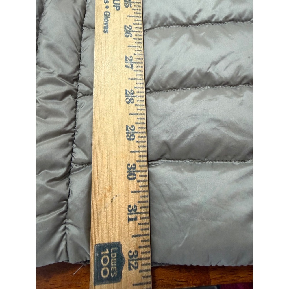 Aventure Womens Down Lightweight Puffer Jacket Hooded Mid Length Taupe/Bronze M - Picture 6 of 10